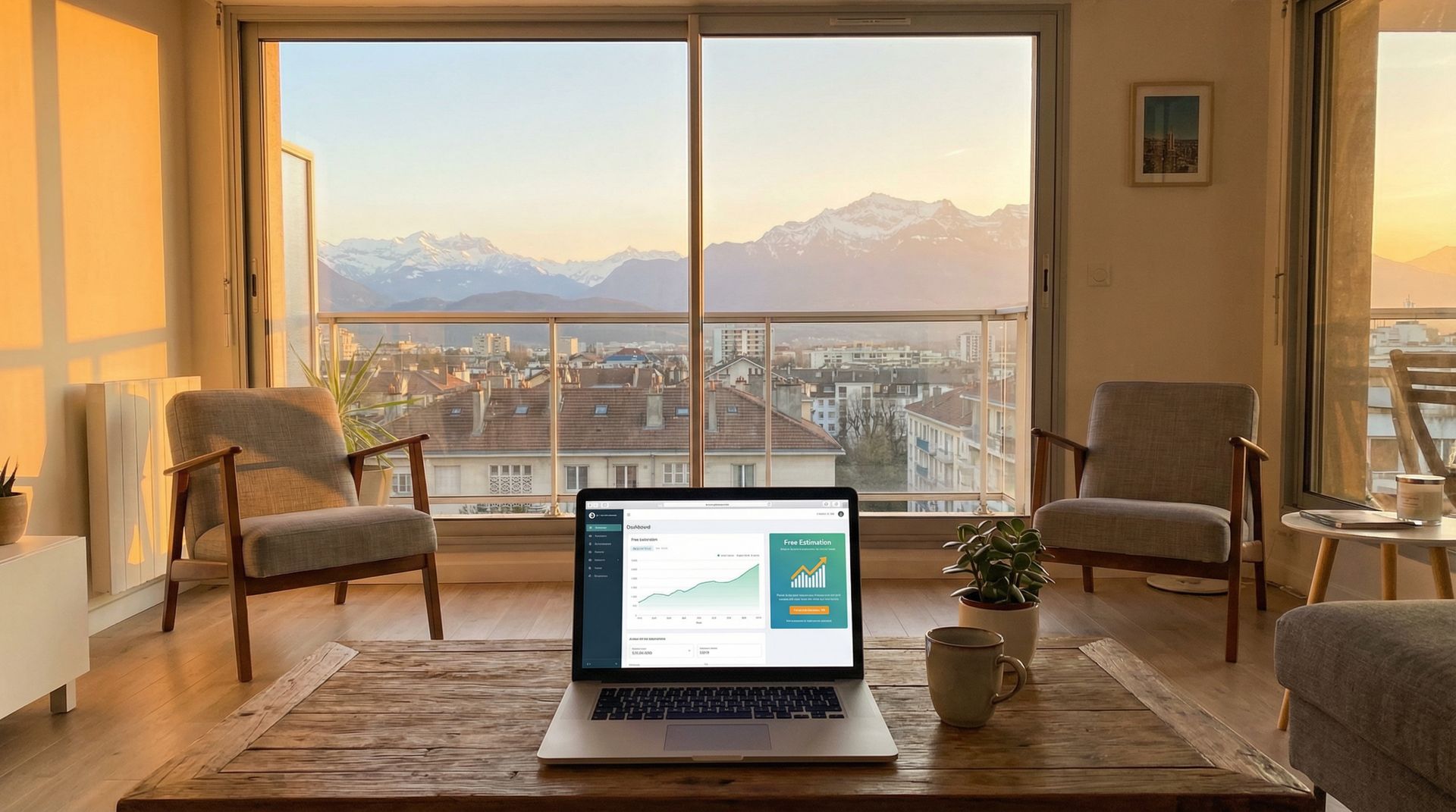 Estimation immobilière appartement Grenoble avec vue sur les montagnes